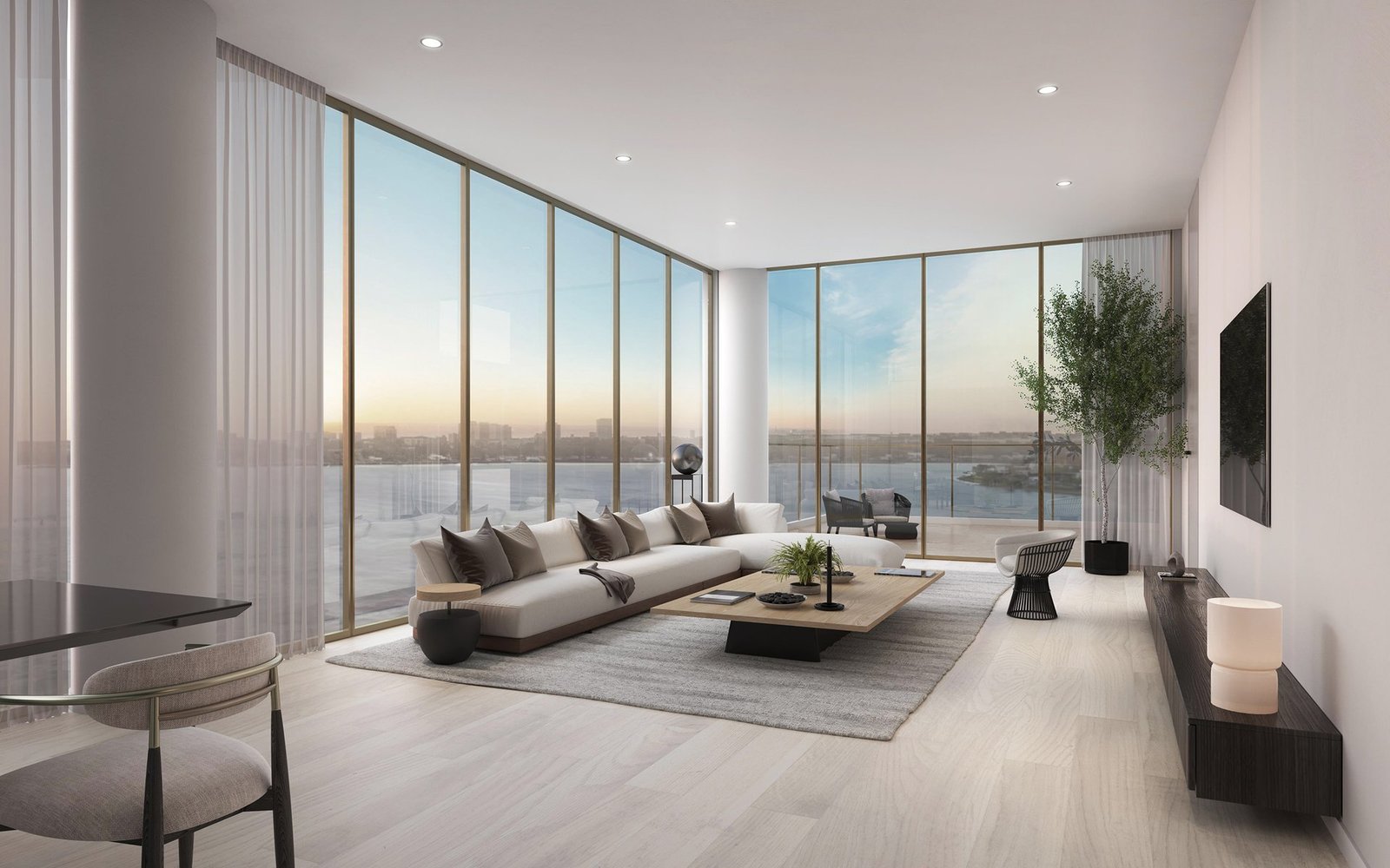 The Berkeley residence terrace overlooking Clear Lake